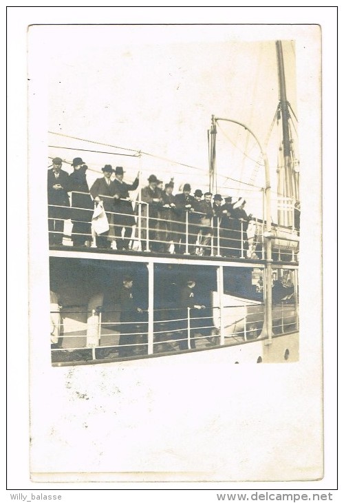 Photo Carte Départ En Bateau - Paquebots