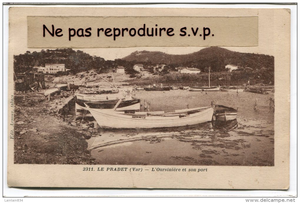 - 2311 - LE PRADET - ( Var ), L'Oursinière Et Son Port, Peu Courante, Splendide, Non écrite, BE, Ancienne, Scans.. - Le Pradet