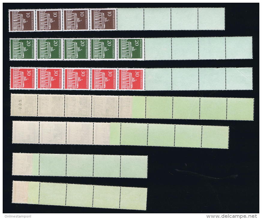 Germany: Rollenmarken Mit Anfangsteil, Start Of Rolls Some With Number On Back. (front And Back Scan) - Ungebraucht