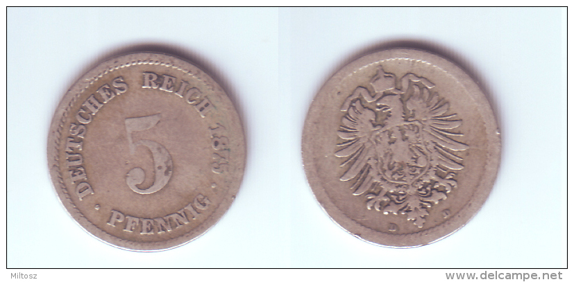 Germany 5 Pfennig 1875 D - 5 Pfennig