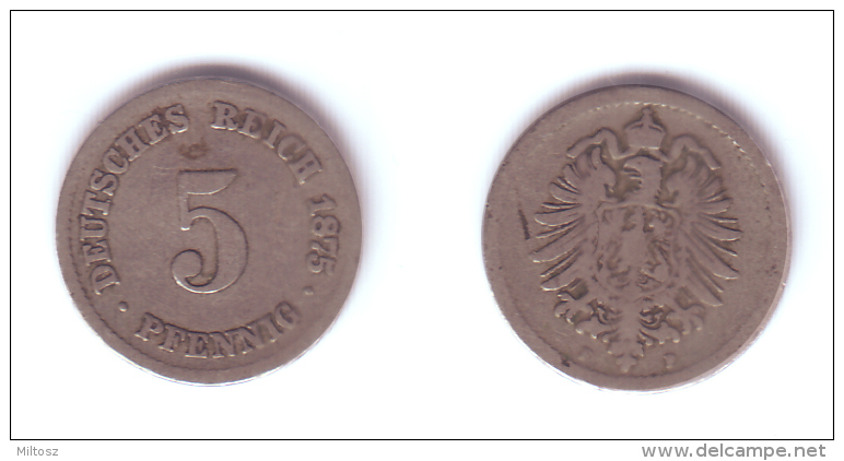 Germany 5 Pfennig 1875 F - 5 Pfennig