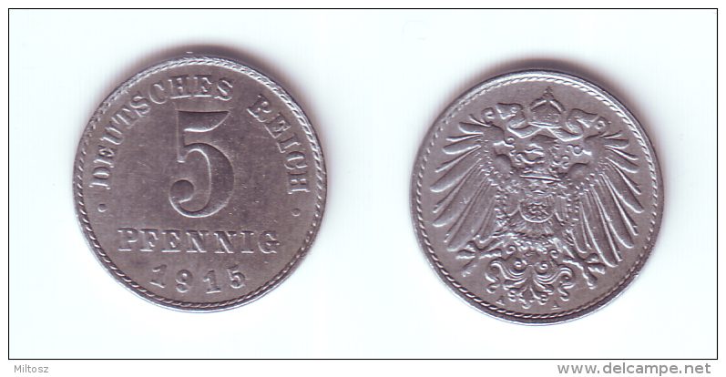 Germany 5 Pfennig 1915 A WWI Issue - 5 Pfennig