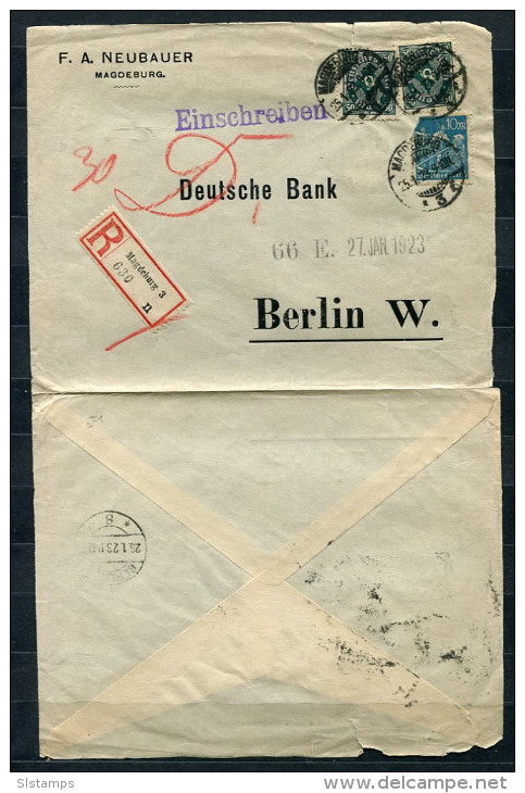 Germany 1923 Register Cover  To Berlin - Covers & Documents