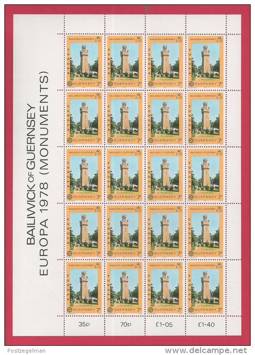 GUERNSEY, 1978,  2 Mint Full Sheets Stamps OfEuropa Monuments (each 20 Stamps) Michel Nrs. 161-162 F3333CD - Guernsey