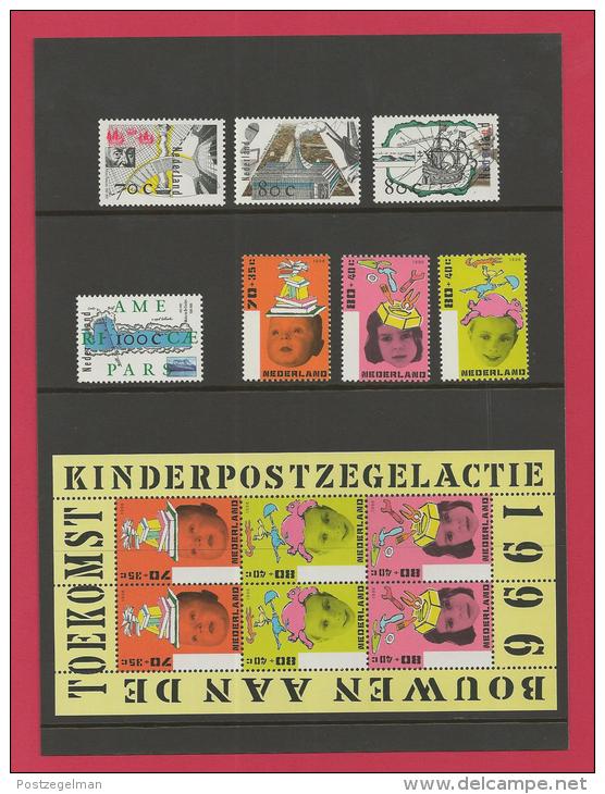 NEDERLAND, 1996, Mint stamps in Yearset, official presentation pack ,NVPH nrs. 1664/1705