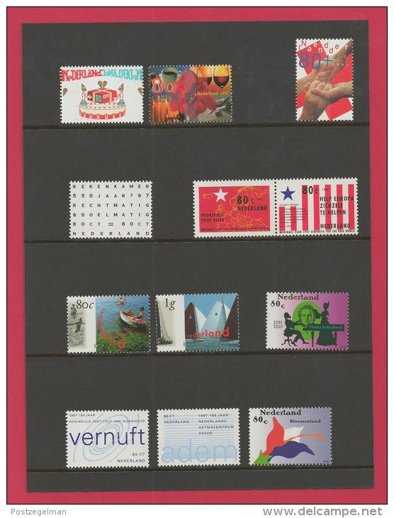 NEDERLAND, 1997, Mint Stamps/sheets Yearset, Official Presentation Pack ,NVPH Nrs. 1706/1745 - Full Years