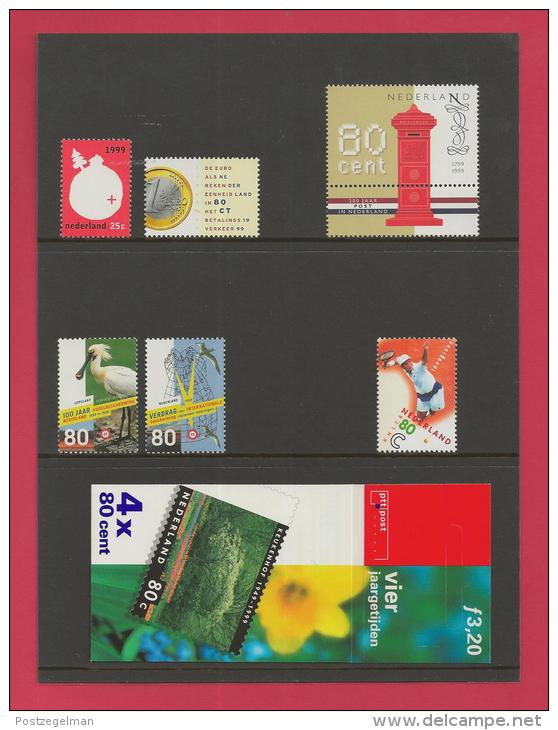 NEDERLAND, 1999, Mint Stamps/sheets Yearset, Official Presentation Pack ,NVPH Nrs. 1808/1875 - Années Complètes