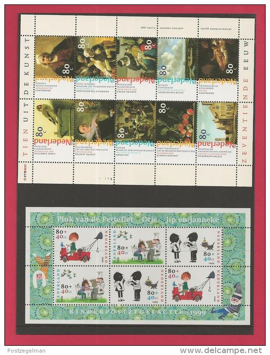 NEDERLAND, 1999, Mint stamps/sheets Yearset, official presentation pack ,NVPH nrs. 1808/1875