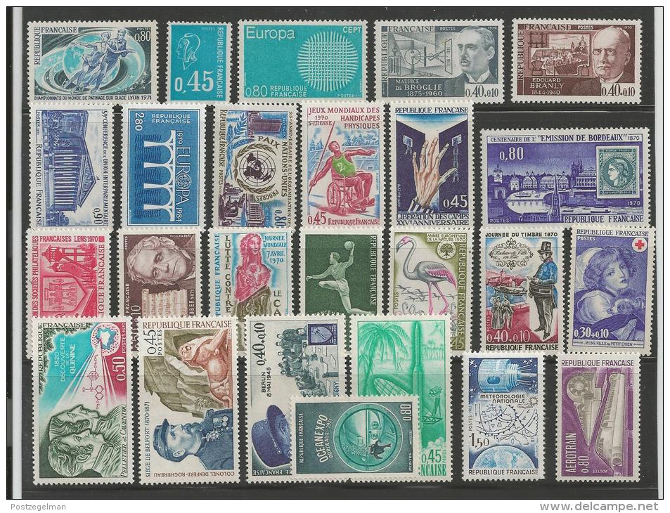 FRANCE, 1969-1984, Mint Hinged Stamp(s) ,25 Different #13171 - Unused Stamps