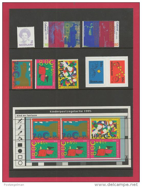 NEDERLAND, 1995, Mint Stamps In Yearset, Official Presentation Pack ,NVPH Nrs. 1630/1663 - Années Complètes