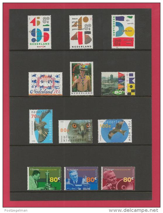 NEDERLAND, 1995, Mint Stamps In Yearset, Official Presentation Pack ,NVPH Nrs. 1630/1663 - Volledig Jaar