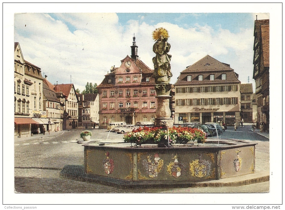 Cp, Allemagne, Schwäbisch Gmünd, Marktplatz, Voyagée 1979 - Schwäbisch Gmünd