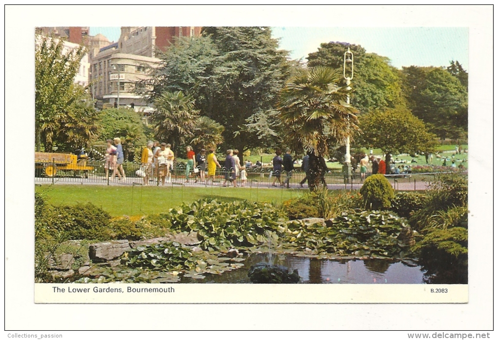 Cp, Angleterre, Bournemouth, The Lower Gardens, Voyagée 1974 - Bournemouth (vanaf 1972)