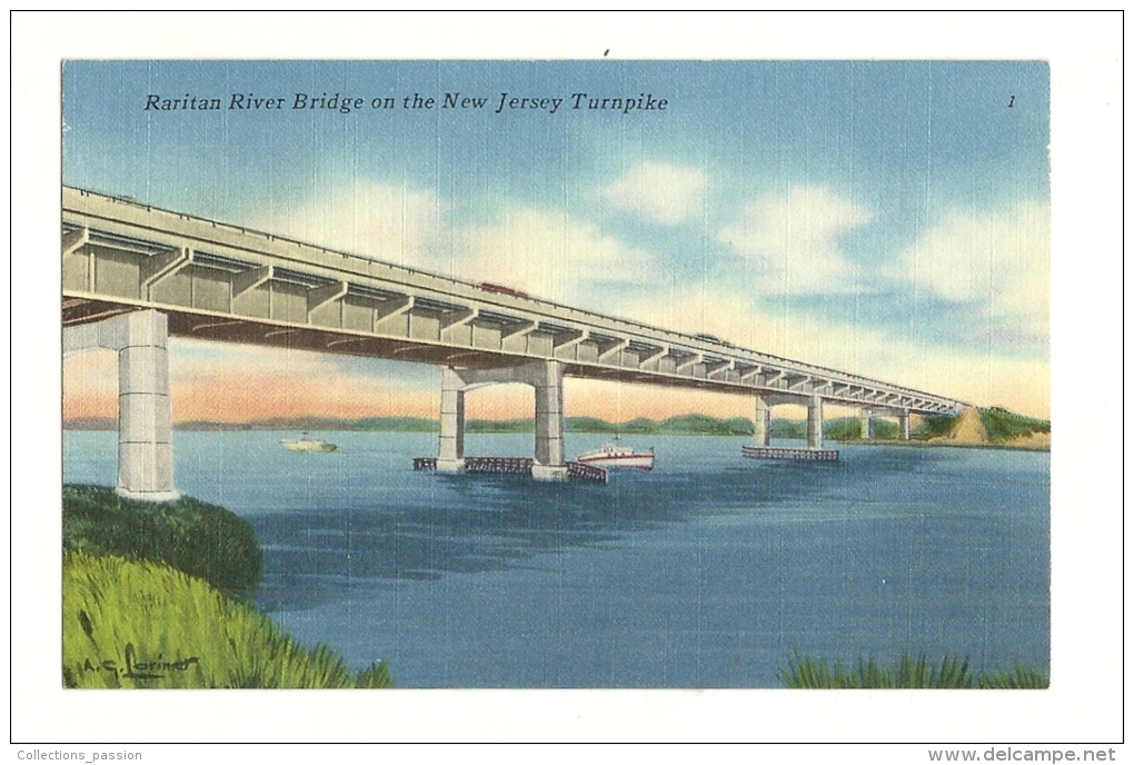 Cp, Etats-Unis, Raritan River Bridge On The New Jersey Turnpike - Andere & Zonder Classificatie