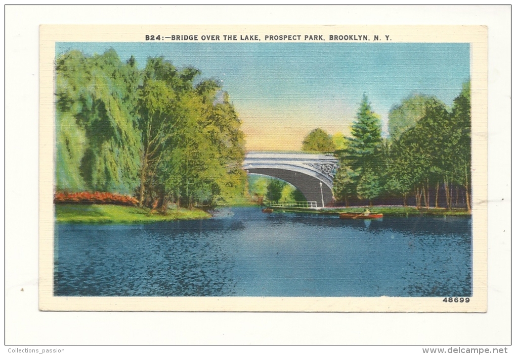 Cp, Etats-Unis, New-York, Brooklyn, Prospect Park, Bridge Over The Lake - Brooklyn