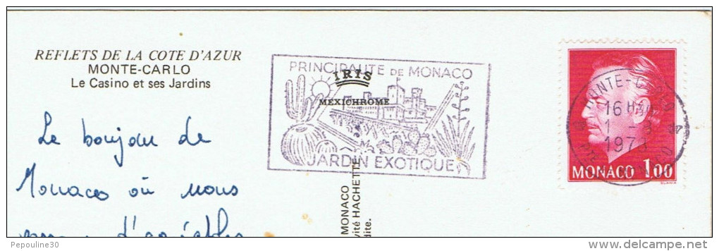 MONTE-CARLO (Monaco) LE CASINO ET SES JARDINS. (Timbre à L’Effigie Du Prince Rainier 1978) - Casino
