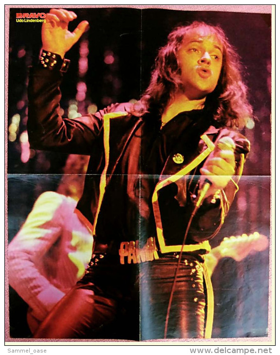 Musik-Poster  -  Udo Lindenberg  -  Rückseite : James Dean  -  Von Bravo Ca. 1982 - Posters