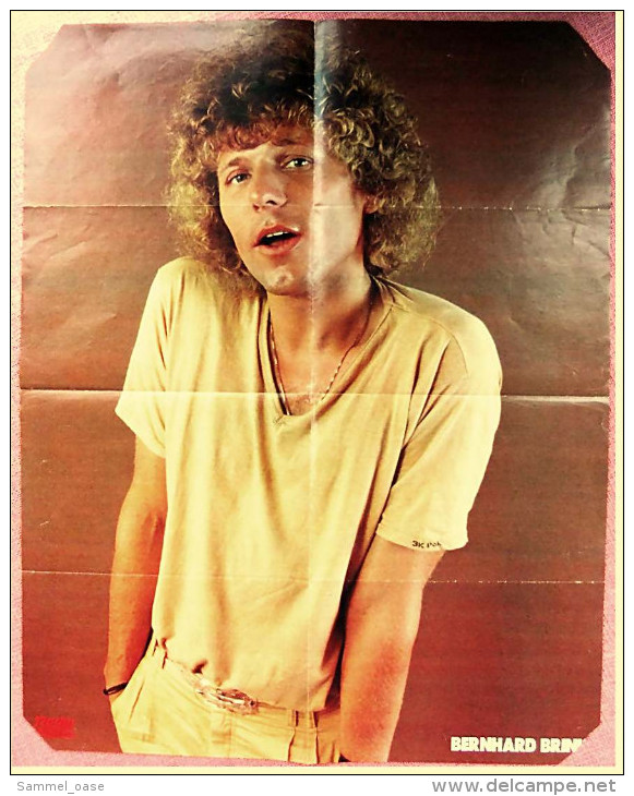 Musik-Poster  Smokie  -  Rückseitig Bernhard Brink  -  Von Pop-Rocky Ca. 1980 - Plakate & Poster