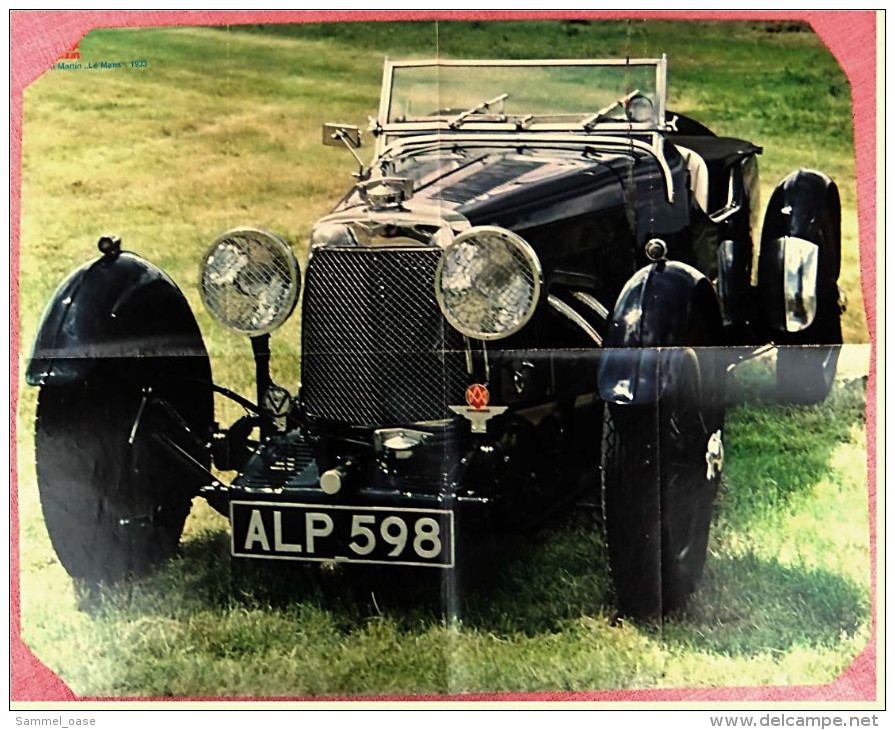 Musik-Poster  Dschinghis Khan  -  Rückseite : Austin Martin "Le Mans" 1933   -  Von Rocky Ca. 1980 - Posters