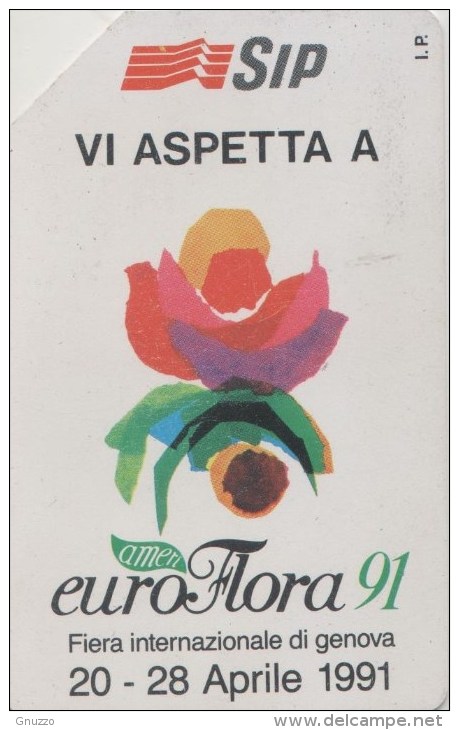 USATA-  103- SIP-  EUROFLORA 91 -PERFETTA- - Pubbliche Figurate Ordinarie