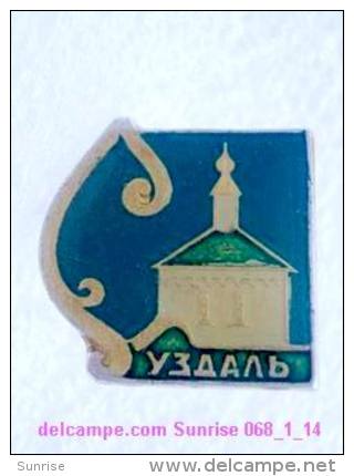 Set Russia And Soviet Towns 6: Suzdal - Kremlin / Soviet Badge USSR _068_1_14_t3930 - Cities