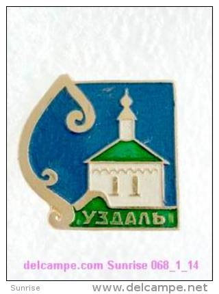 Set Russia And Soviet Towns 6: Suzdal - Kremlin / Soviet Badge USSR _068_1_14_t3949 - Cities