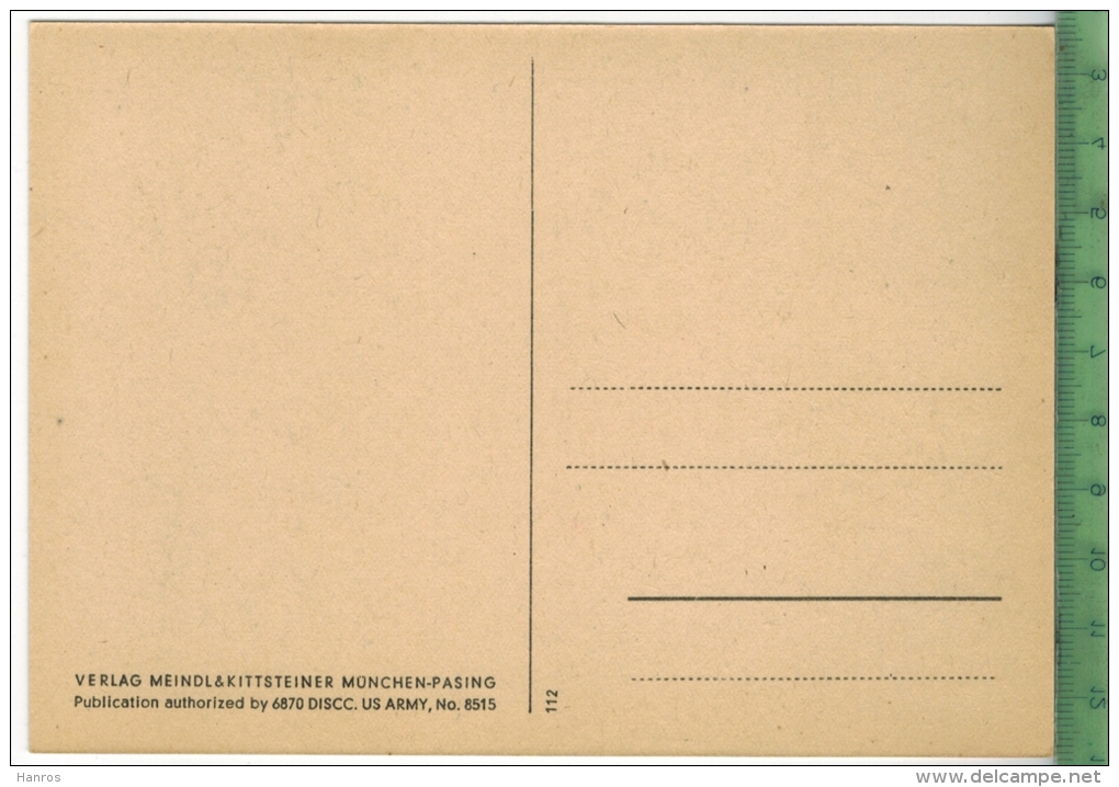 breuk vroegrijp Ontvanger Contemporary (from 1950) - Künstlerkarte, KindVerlag: Meindl & Kittsteiner,  München-Pasing PostkartePublication authoriz by 6870 DICC. US ARMY,