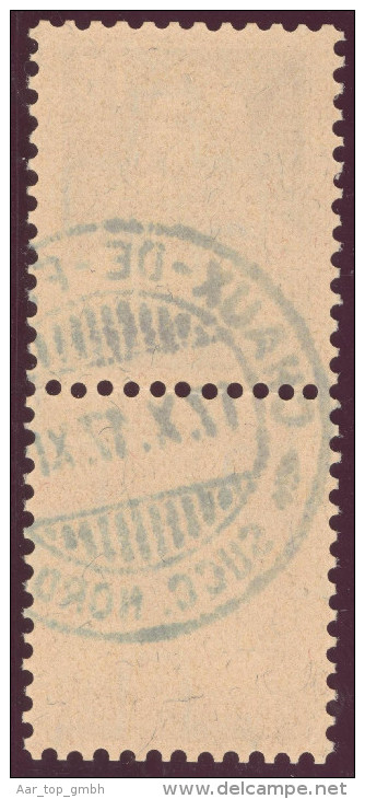 Schweiz Zusammendruck Zu#Z3 Gestempelt Chaux De Fonds 1917-10-17 - Zusammendrucke