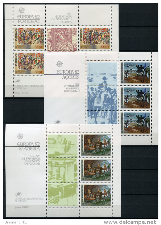 14417.51) CEPT Portugal/ Azoren/ Madeira Block Postfrisch Aus 1982, 20.- € - 1982