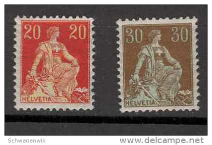 SCHWEIZ, MiNr  102,104, *  MH - Neufs