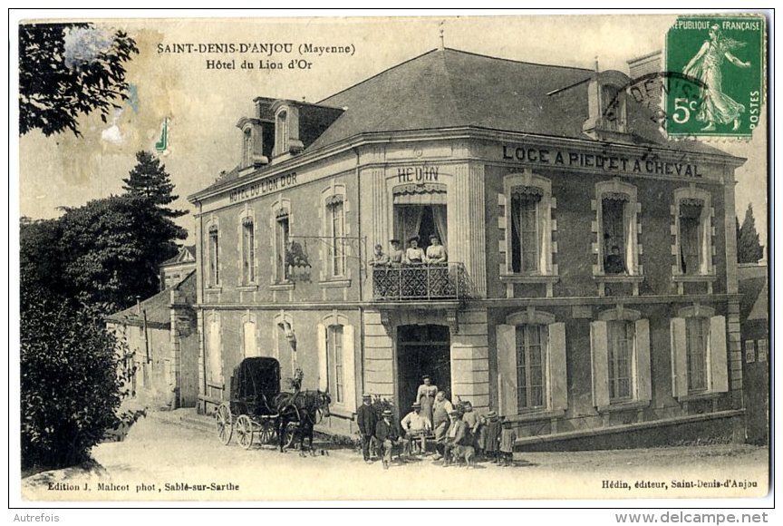 53 SAINT DENIS D ANJOU HOTEL DU LION D OR - Autres & Non Classés