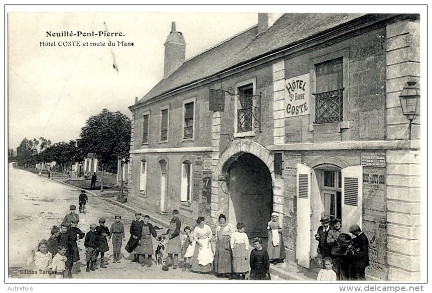 37 NEUILLE PONT PIERRE HOTEL COSTE ET ROUTE DU MANS - Neuillé-Pont-Pierre