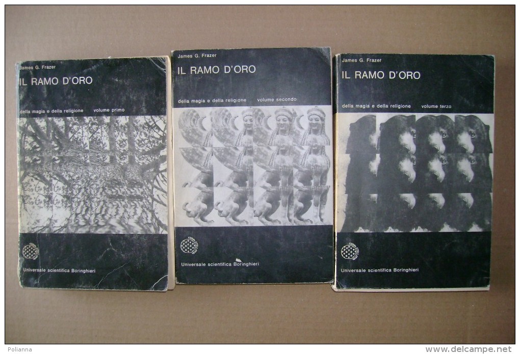 PCA/21 James Frazer IL RAMO D´ORO : Studio Sulla Magia E La Religione. Boringhieri 1965 - 3 Vol. - Religion