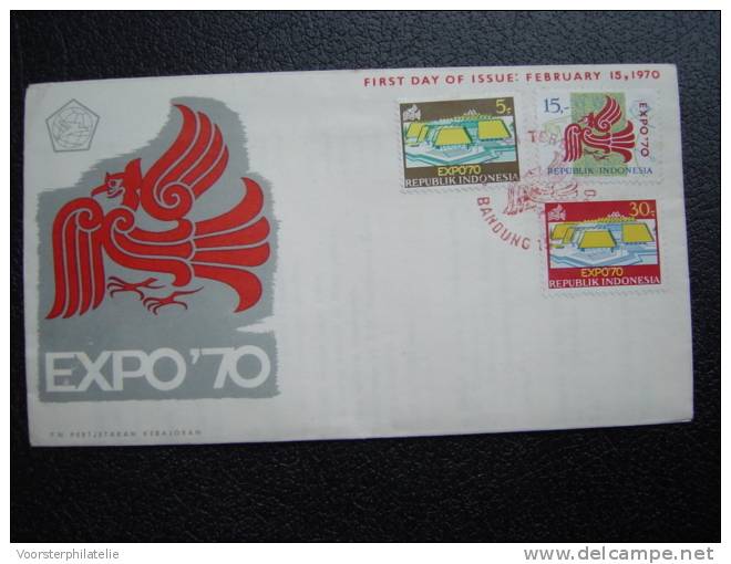 INDONESIA INDONESIË 1970 FDC ZBL 672-74 BLANK OSAKA CATALOGUE 3,20€ SPECIAL PRICE!!!!! - Indonesia