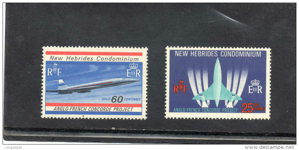 NOUVELLES-HEBRIDES : "CONCORDE",  Avion Supersonique Franco-anglais - Aviation - Transport - Légende En Anglais - Unused Stamps