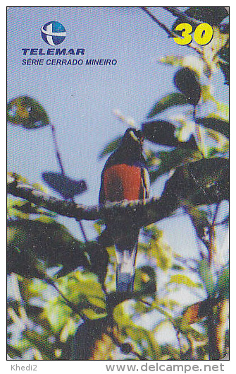 Télécarte Brésil - OISEAU Passereau - TROGON - Bird Brazil Phonecard - Vogel Telefonkarte - 2438 - Pájaros Cantores (Passeri)