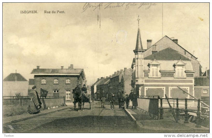 Izegem / Iseghem - Rue Du Pont - Geanimeerd -1915  Feldpost ( Verso Zien ) - Izegem