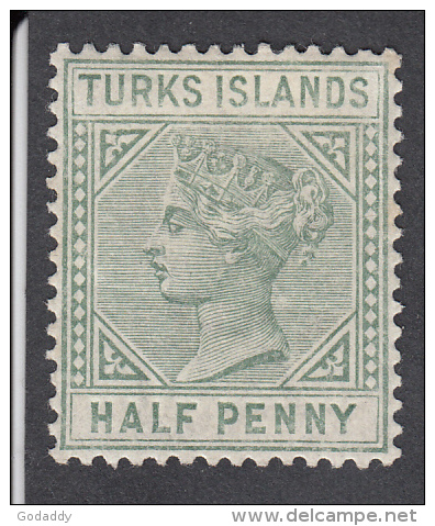 Turks Islands  1882  1/2d  SG53a  MH - Turks & Caicos