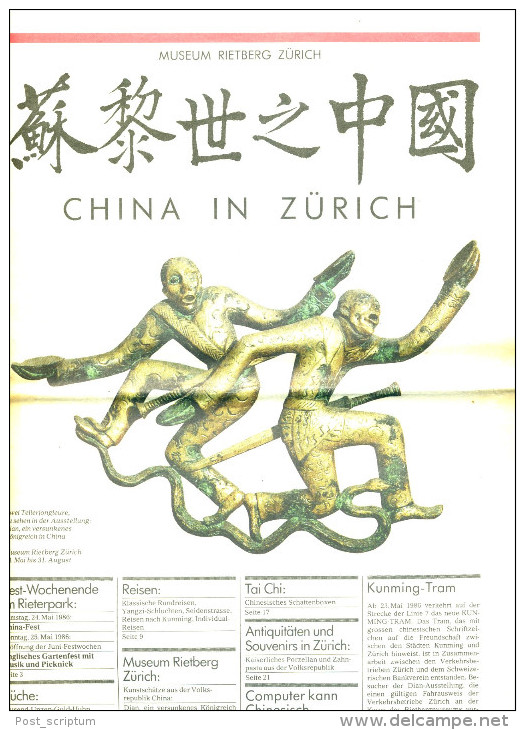 Revue En  Allemand - China In Zurich - Document De 24 Pages Publié à L'occasion D'une Expo Au Musée Rietberg De Zürich - Art