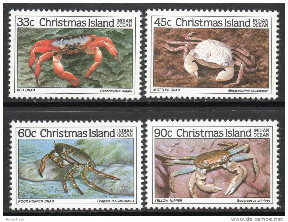 Christmas Island 1985 - Crabs 3rd Series SG203-206 MNH Cat £8.50 SG2015 - Christmas Island