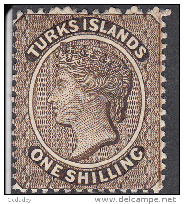 Turks Islands  1887  1s  SG60   MH - Turks And Caicos