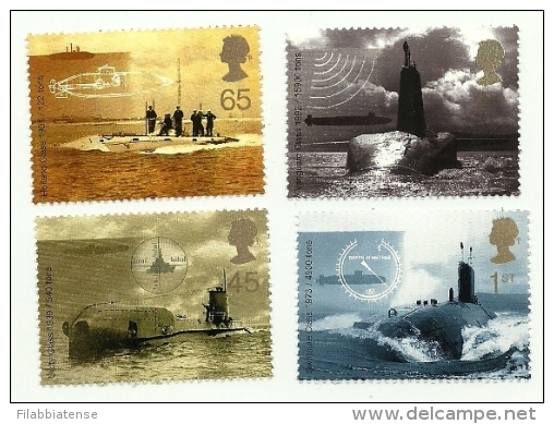 2001 - Gran Bretagna 2244/47 Sommergibili, - Sottomarini