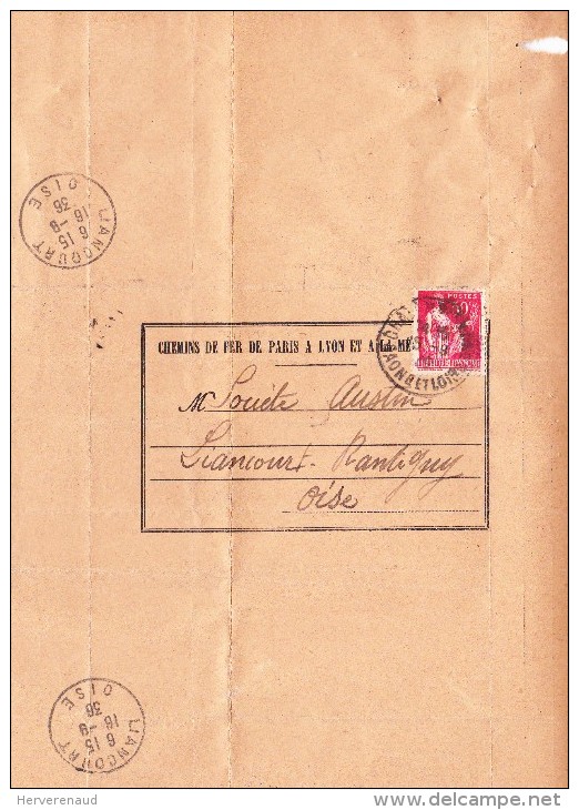 Paix 283 Sur Avis De Souffrance De Chalon-sur-Saône à  Liancourt- Rantigny (Oise) - Covers & Documents