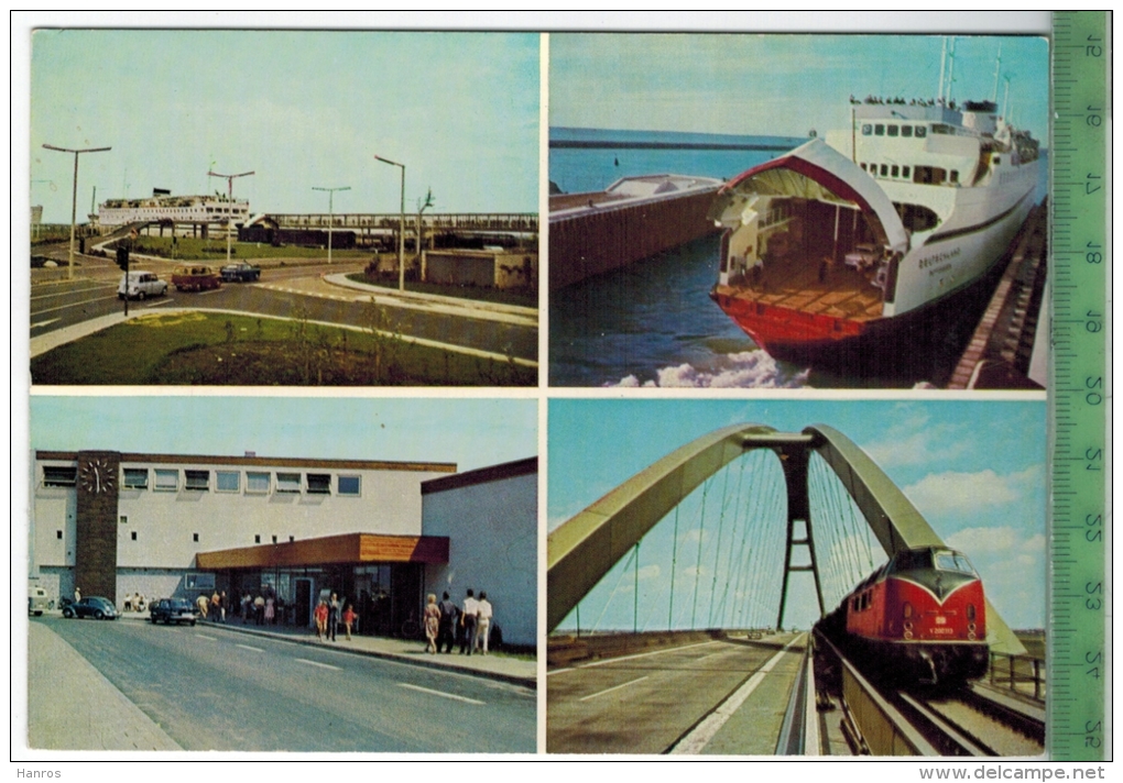 Vogelfluglinie Deutschland  Dänemark 1970, Verlag: Julius Simonsen, Oldenburg, Postkarte, Erhaltung: I-II, Unbenutzt, - Fehmarn