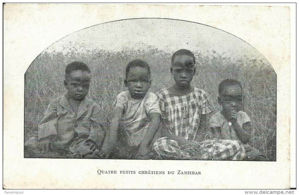 QUATRE PETITS CHRÉTIENS DU ZANZIBAR - Tanzanía