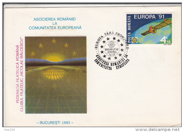 EUROPEAN COMMUNITY, ROMANIAN ADERATION, SPECIAL COVER, 1993, ROMANIA - EU-Organe