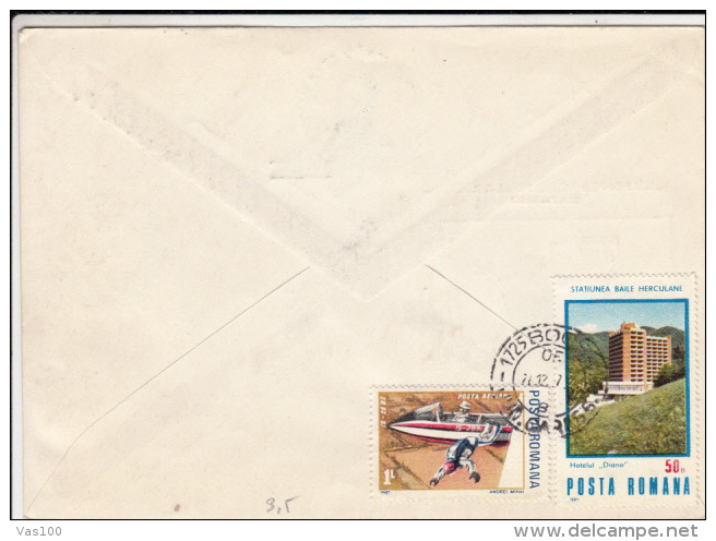 IULIU POPPER, EXPLORER, FIRE COUNTRY, SPECIAL COVER, 1987, ROMANIA - Explorateurs