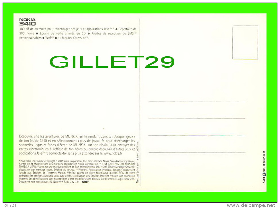 PUBLICITÉ - ADVERTISING - NOKIA  3410 CONNECTING PEOPLE - THE X FILES - 2000 - - Publicité