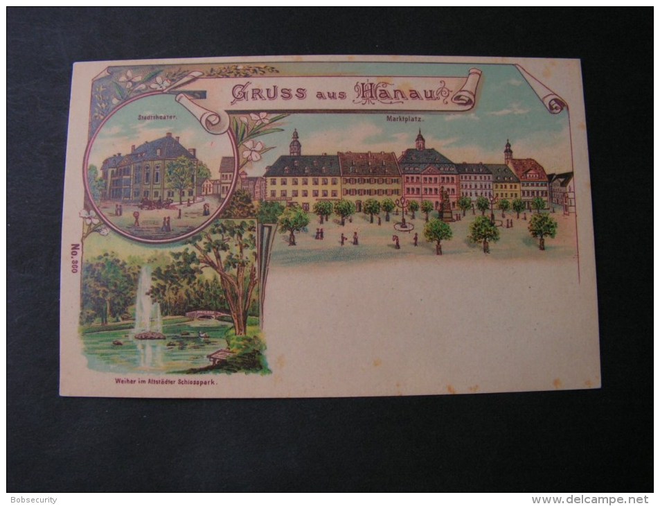 ==  Hanau Hruss Aus .. Litho  Ca. 1900  * - Hanau