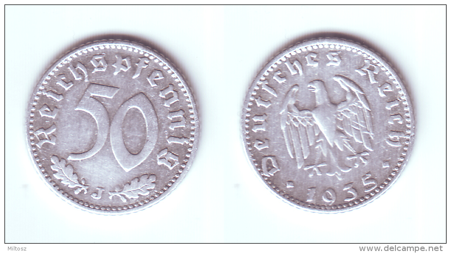 Germany 50 Reichspfennig 1935 J - 50 Reichspfennig